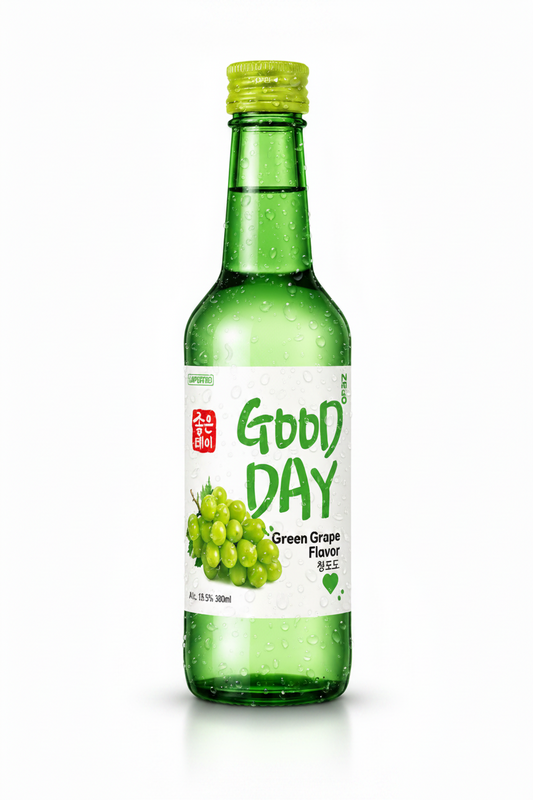 Soju Coreano Good Day Uva Verde | Bebida Tradicional Suave