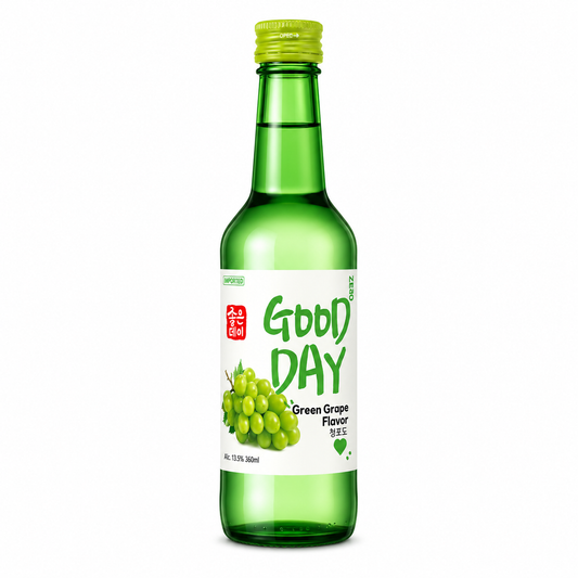 Soju Coreano Good Day Uva Verde | Bebida Tradicional Suave