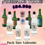Pack Chile Soju edición limitada San Valentín con 8 botellas Clásico y Premium